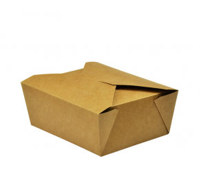 Bio Kraftový box na jedlo 1300 ml, 15x12x6,5 cm (150 ks)